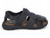 MENS BLACK LEATHER SANDALS