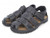 MENS BLACK LEATHER SANDALS