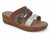 GLD/CHTH PU 3 BND SANDAL WEDGE