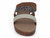 GLD/CHTH PU 3 BND SANDAL WEDGE