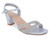 SILVER SHMMR GEM STRAP HEEL