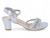 SILVER SHMMR GEM STRAP HEEL