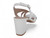 WHT PAT STRAPPY SANDAL HEEL