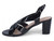 BLK PAT STRAPPY SANDAL HEEL