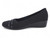 BLK PAT/LYCRA COMFT WEDGE