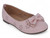 GIRL PNK HLLOW BOW  FLAT