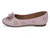 GIRL PNK HLLOW BOW  FLAT