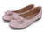 GIRL PNK HLLOW BOW  FLAT