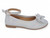 TODD WHT PERL PU BOW STRP FLAT