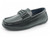 BOYS BLACK BUCKLE MOC SLIP ON