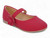 TODD RED NUBUCK FLOWER FLAT