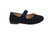 TODD BLACK NUBUCK FLOWER FLAT