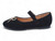TODD BLACK NUBUCK BOW FLAT