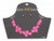 NE382468-4 PINK FLOWER NECK/EA