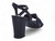 BLK SHIMMER KNOTTED HEEL