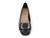 BLK PATENT WW FLAT BOW W/ GOLD