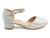 GIRL SILVER STONE STRP PUMP