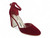 RED VELVET GOLD HEEL OPN PUMP