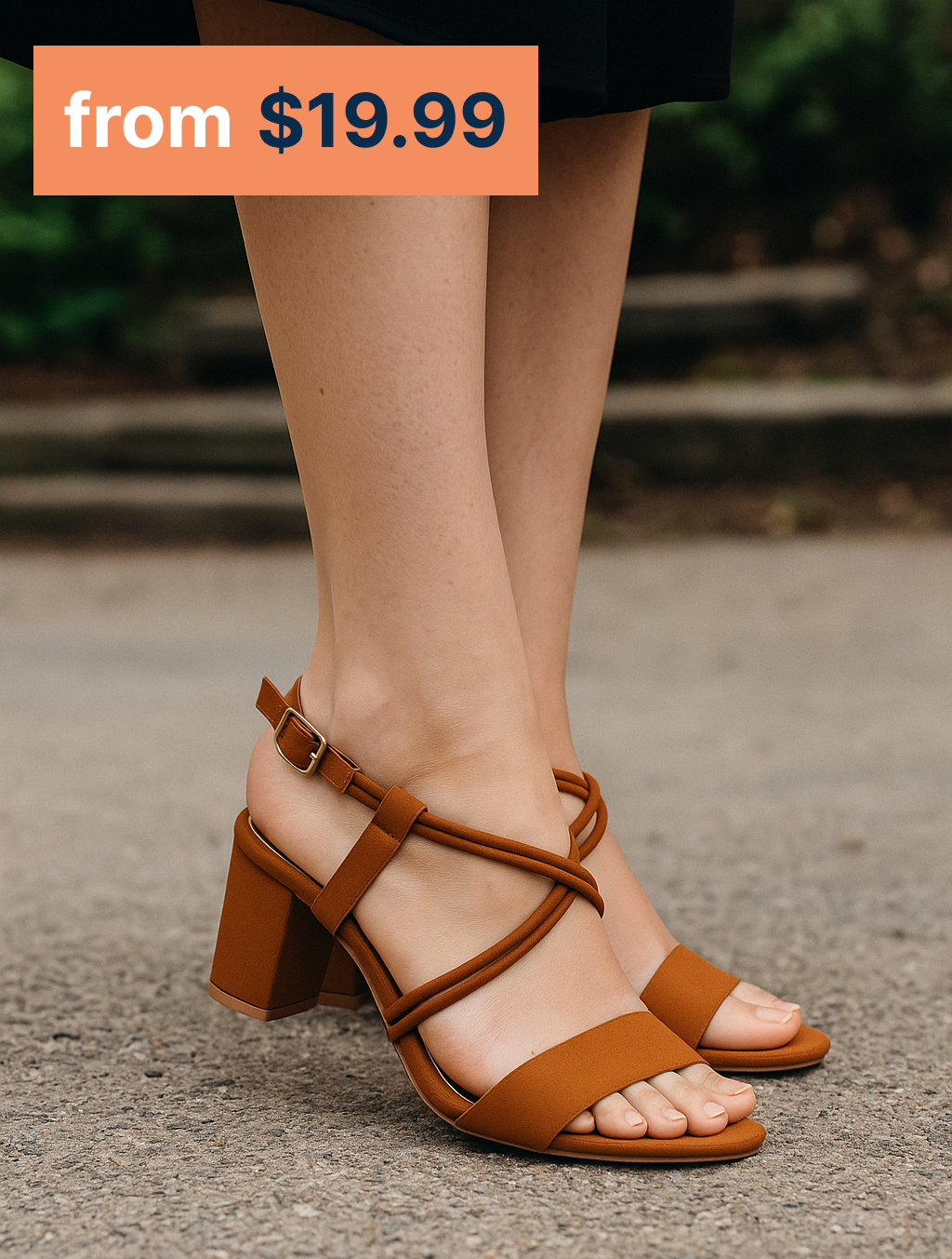 Women's tan summer heels