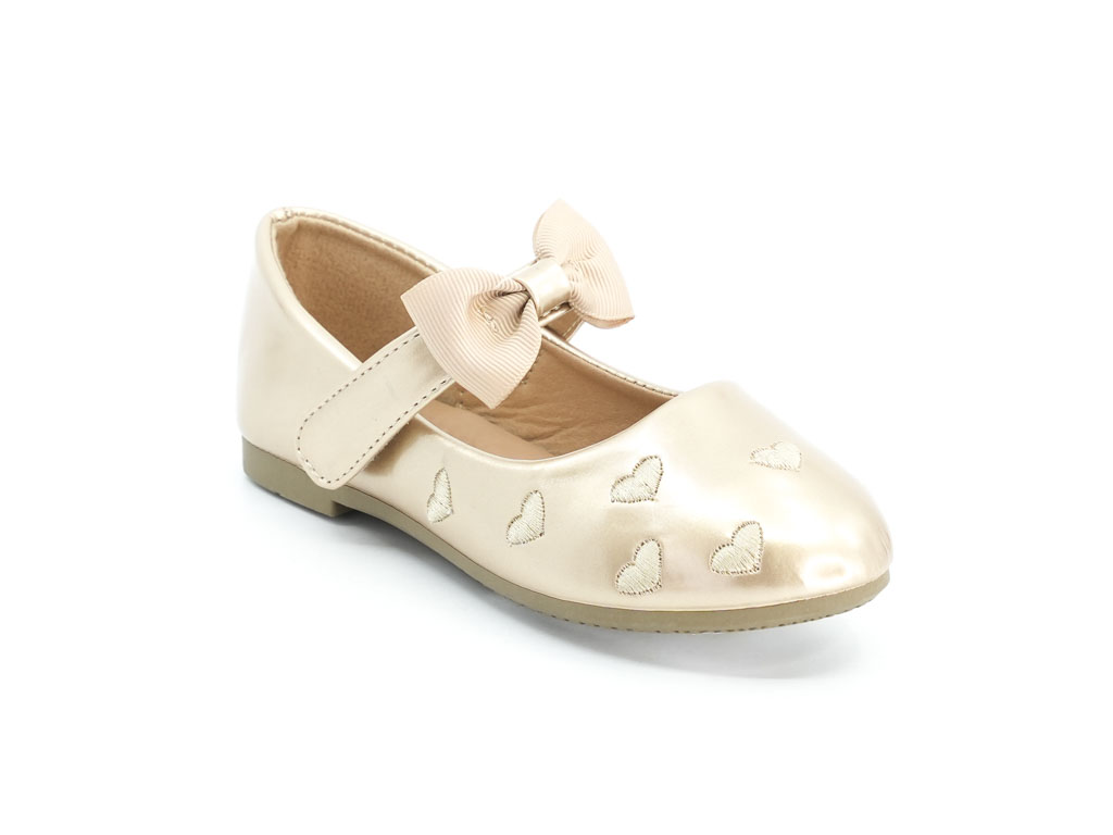 Girls' Gold Ivanna Flat 3, image size:1024x768