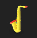 Kid's toy saxophone with 8 colorful keys - musical fun