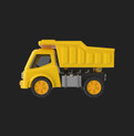 Lena Eco Dump Truck, Yellow and Black