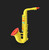 Kid's toy saxophone with 8 colorful keys - musical fun