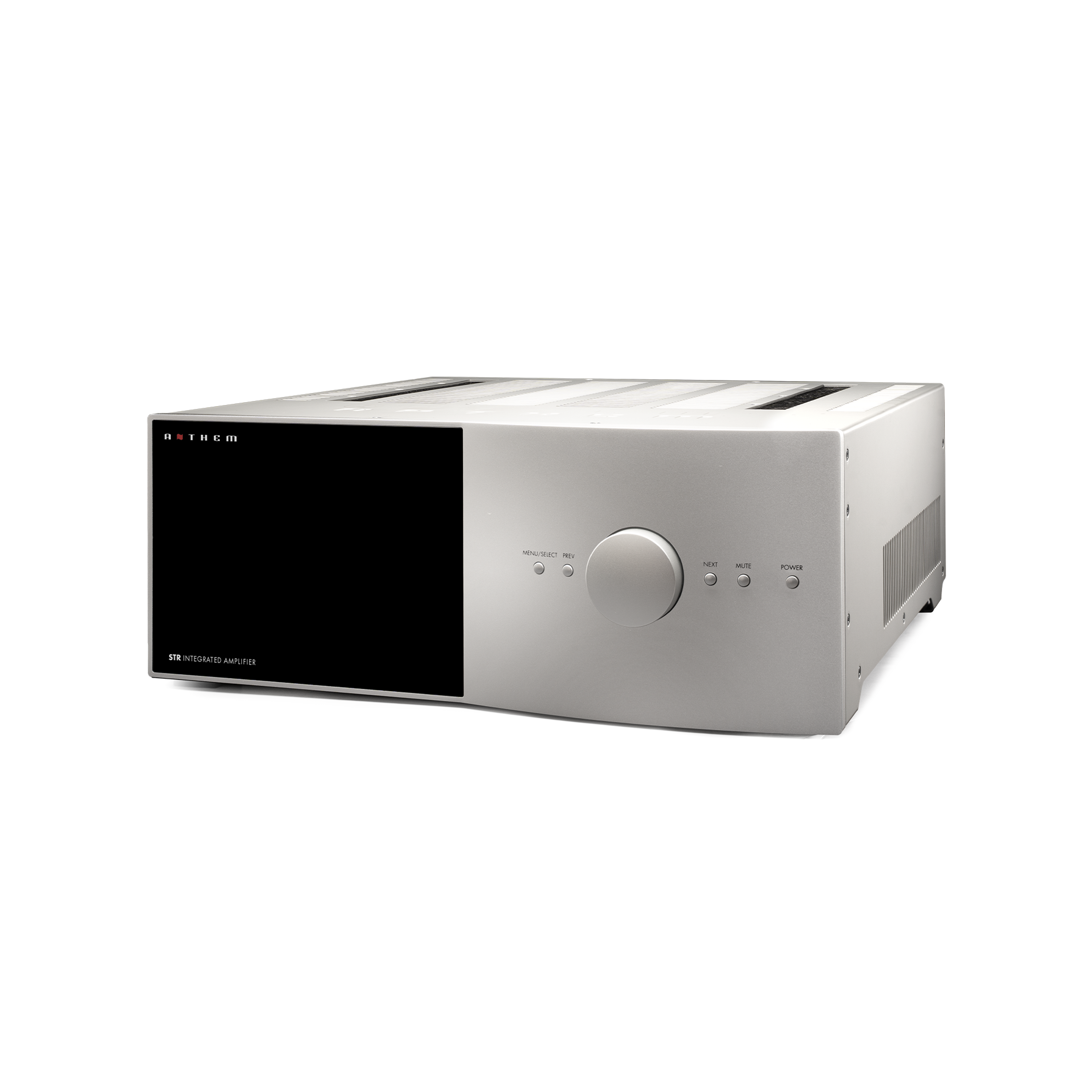 STR Integrated Amplifier Silver Front Angle