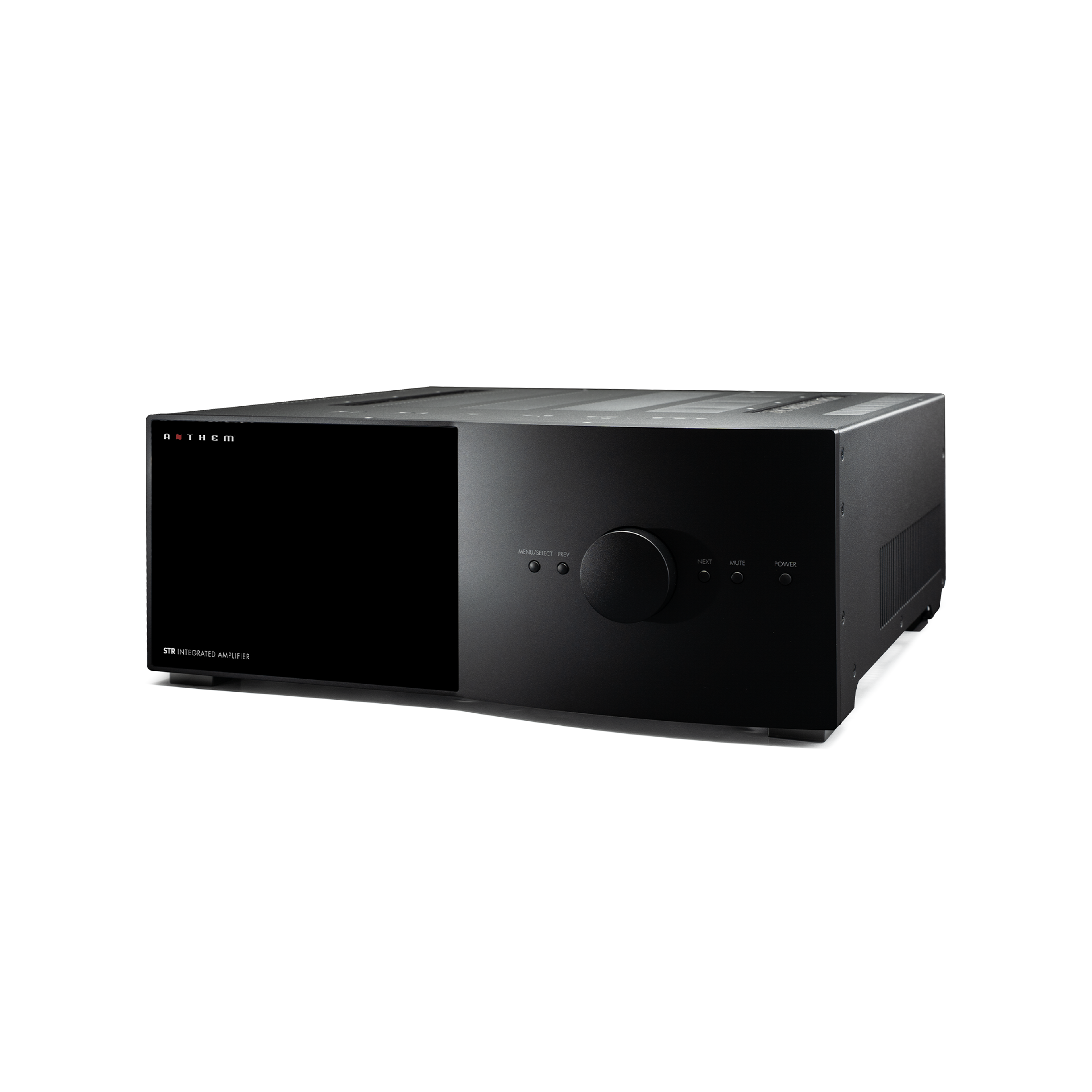 STR Integrated Amplifier Black Front Angle