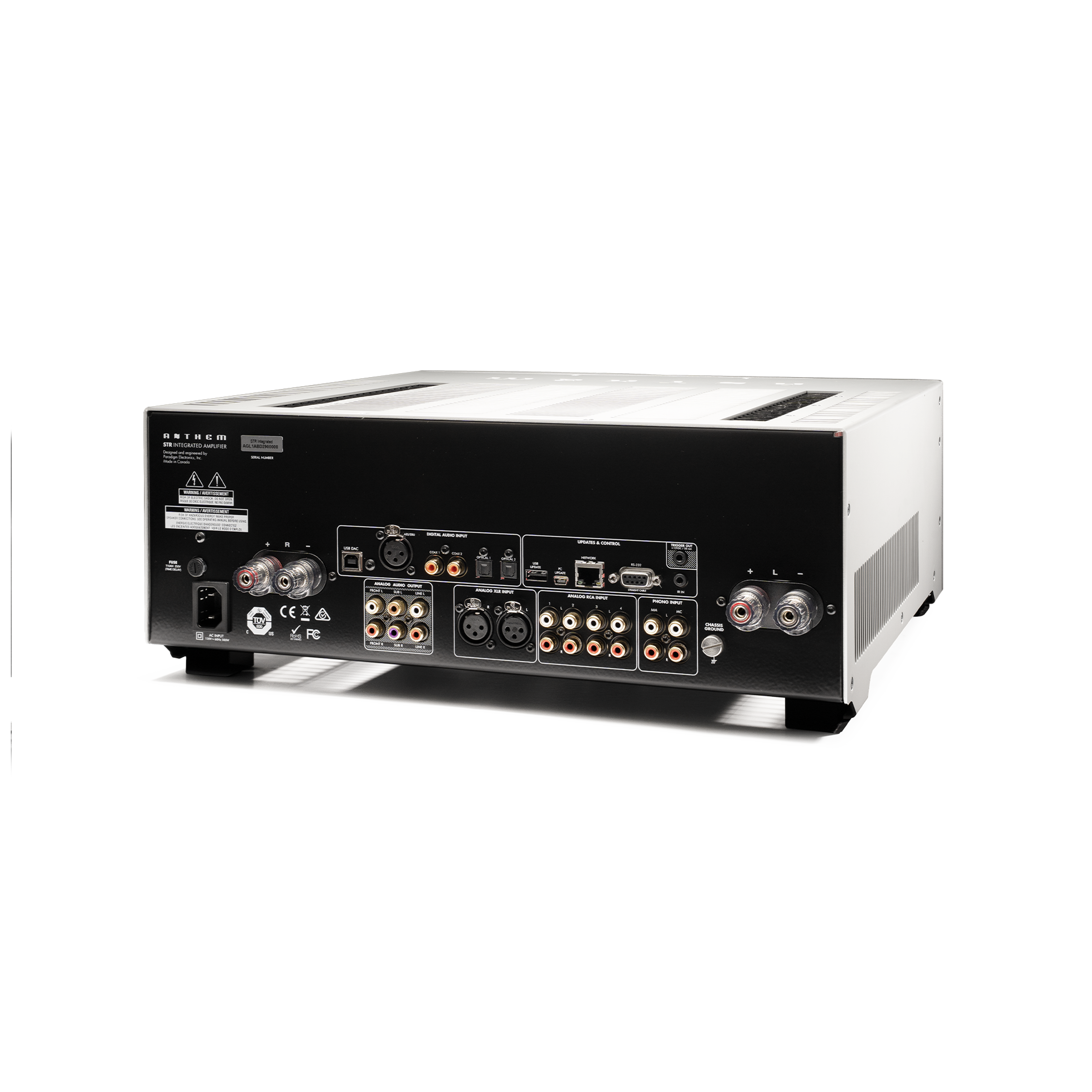 STR Integrated Amplifier Silver Rear Angle