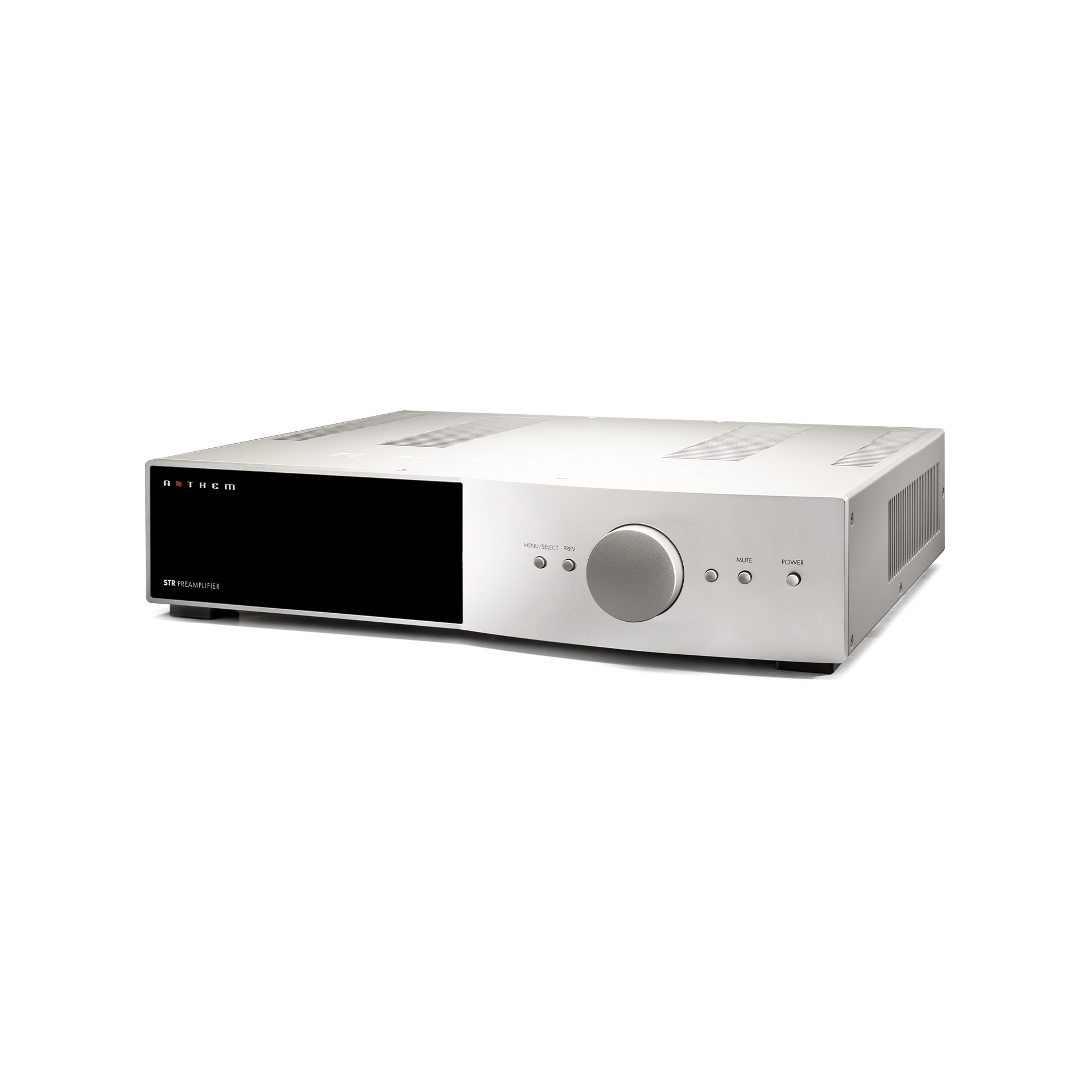 STR Preamplifier Silver Front Angle
