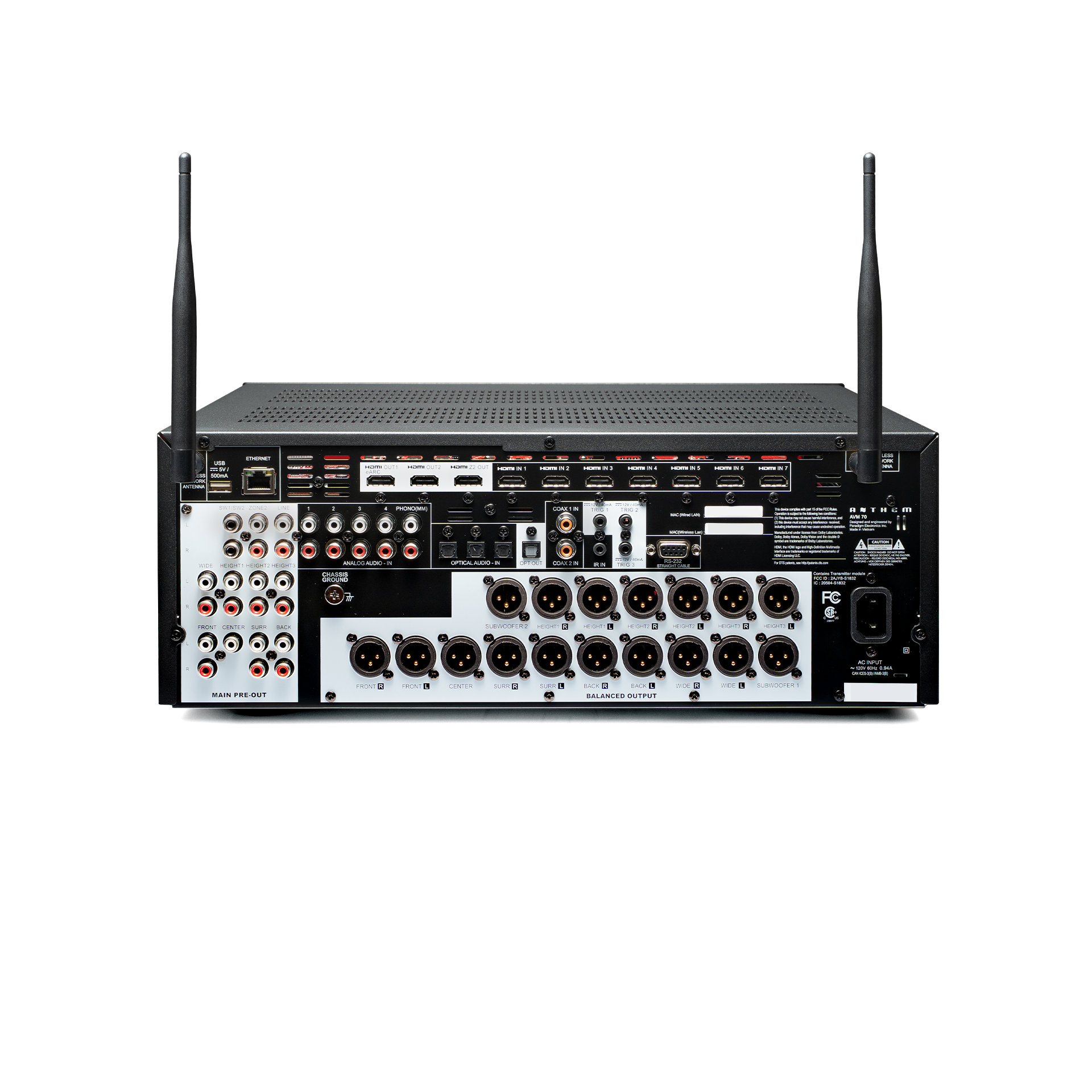 AVM 70 8K Rear with Antennas