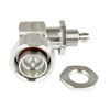 C8584 4.3/10 Male to SMA Female Right Angle Bulkhead Adapter  VSWR 1.30 6GHZ Low PIM 160Dbc