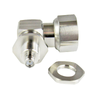 C8584 4.3/10 Male to SMA Female Right Angle Bulkhead Adapter  VSWR 1.30 6GHZ Low PIM 160Dbc
