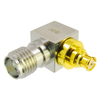 C4143 SMP Female to SMA Female Right Angle Adapter VSWR 1.3 18Ghz