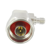 C3556 SMA Female to N Male R Angle Adapter 18 Ghz VSWR 1.3  S Steel Connectors