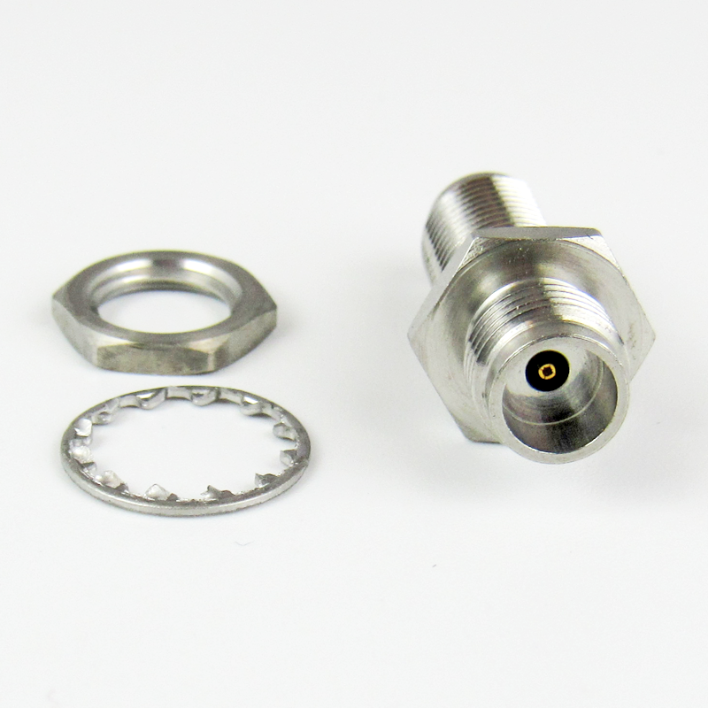 C8069 1.85mm F/F Bulkhead Adapter  VSWR 1.25  Max 67Ghz Clearance