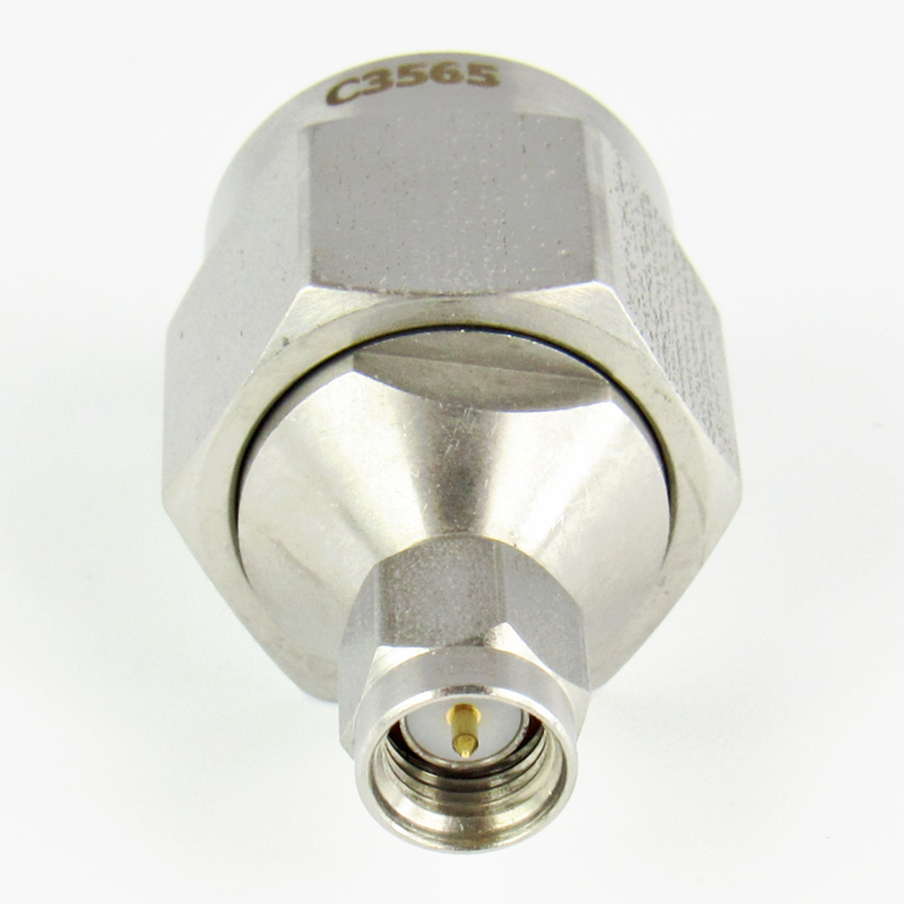 C3565 SMA Male to N Male Adapter 18Ghz VSWR 1.15 S Steel 3/4in Hex Clearance