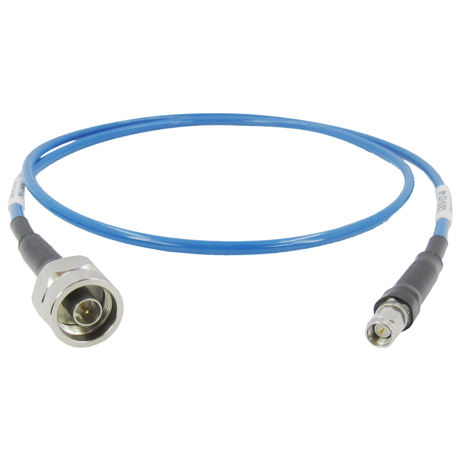C570-127-XX N High Performance Ultra-Flex Cable Assembly 18Ghz VSWR 1.25 XX" Low Loss Phase Stable