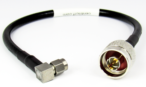 C5073-250-XX 3-36 inches Custom N Male to SMA Right Angle CRF240 Cable Centric RF 