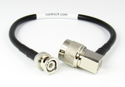 C5770-241-XX Custom BNC/Male to N/Male Right Angle CRF240 Ultraflex Cable Centric RF