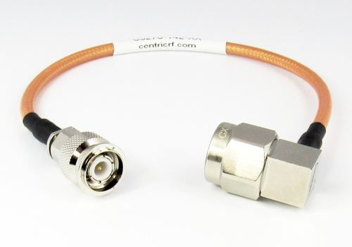 C5270-142-XX Custom N/Male Right Angle to TNC/Male RG142 Cable Centric RF