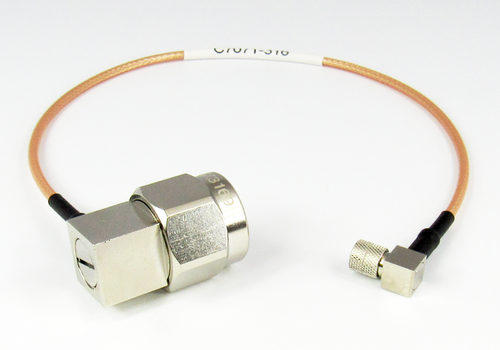 C7071-316-XX Custom 10-32/Male Right Angle to N/Male Right Angle RG316 Cable Centric RF