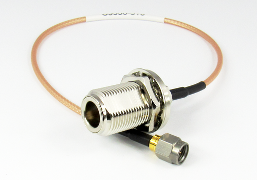 C5356-316-XX Custom N/Female Bulkhead to SMA/Male RG316 Cable Centric RF