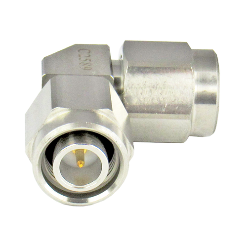 C2589 TNC Right Angle Adapter 18Ghz Male to Male  VSWR 1.2 S Steel