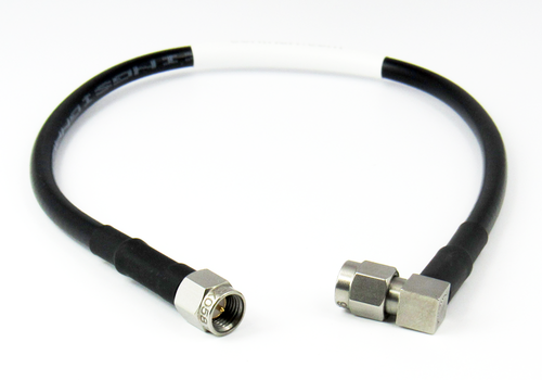 C5373-058-XX Custom Cable SMA/Male to SMA/Male Right Angle RG58 Centric RF