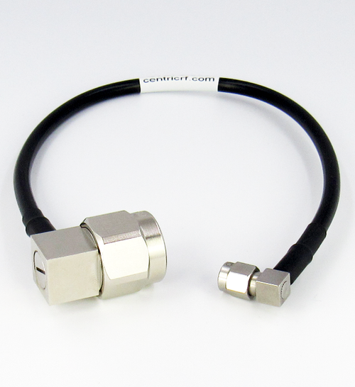 C7073-058-XX Custom Cable N/Male Right Angle to SMA/Male Right Angle Centric RF