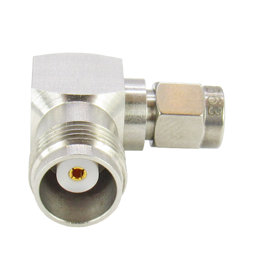 C2663 SMA Male to TNC Female Right Angle Adapter 6Ghz VSWR 1.2 S Steel