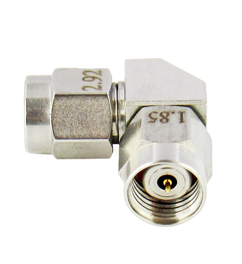 C8145 1.85mm Male to 2.92mm Male Right Angle Adapter VSWR 1.15 40Ghz S Steel