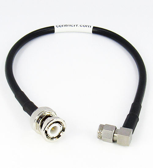 C5773-058-XX Custom Cable BNC/Male to SMA/Male Right Angle RG58 Centric RF